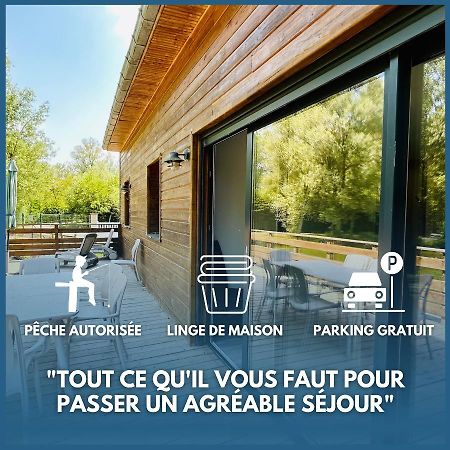 Chalet Avec Terrasse Sur Pilotis Vue Sur L'Etang Rue  Luaran gambar