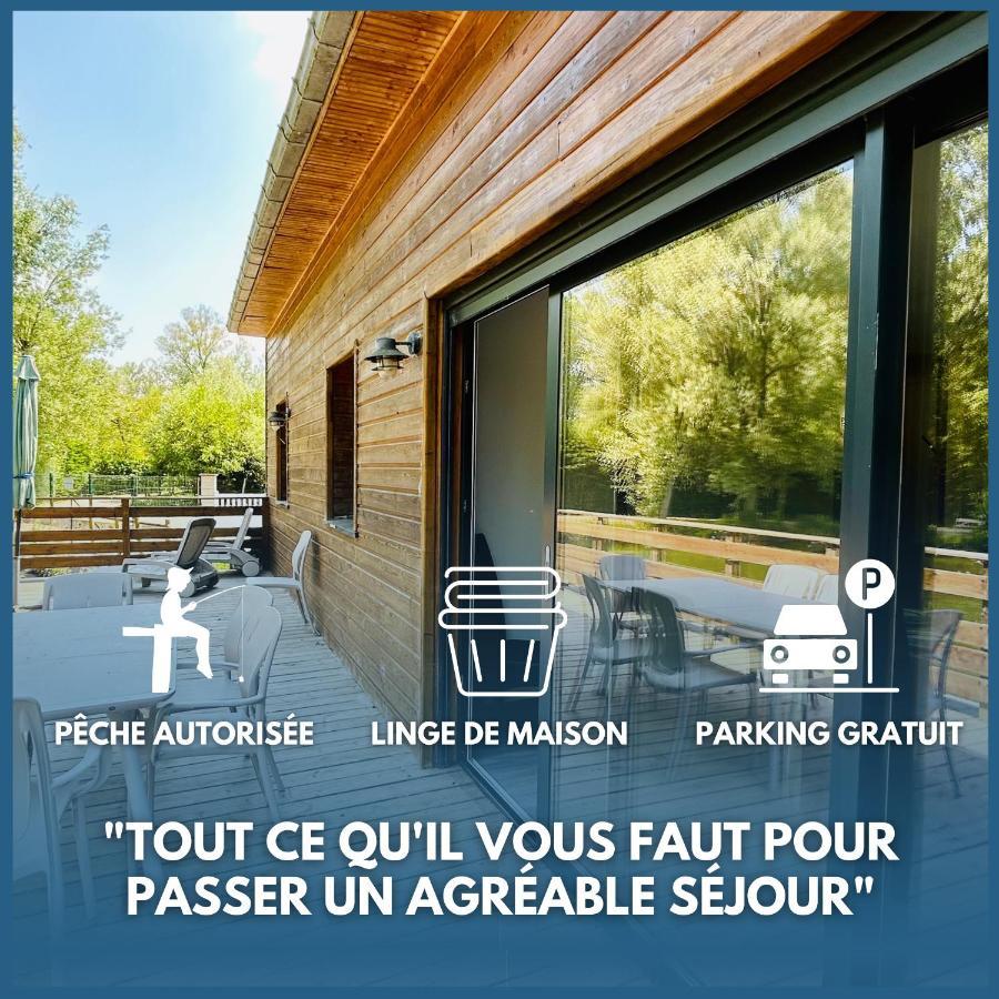 Chalet Avec Terrasse Sur Pilotis Vue Sur L'Etang Rue  Luaran gambar