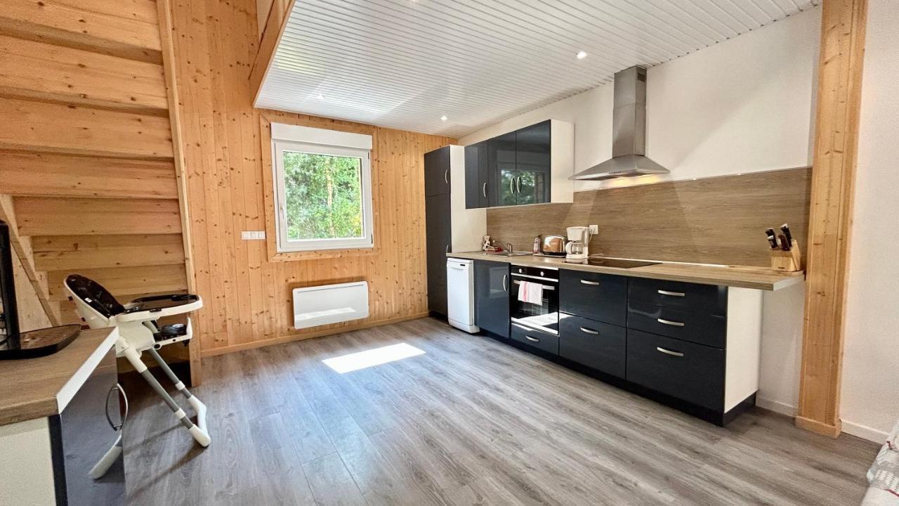 Chalet Avec Terrasse Sur Pilotis Vue Sur L'Etang Rue  Luaran gambar