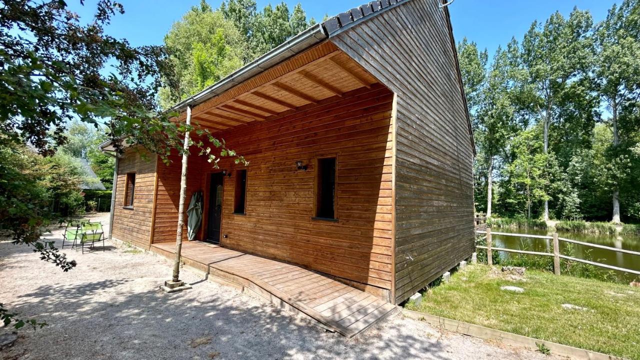 Chalet Avec Terrasse Sur Pilotis Vue Sur L'Etang Rue  Luaran gambar