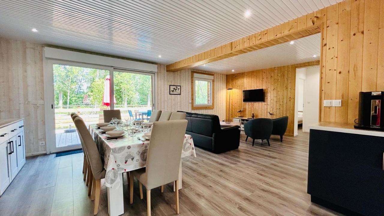 Chalet Avec Terrasse Sur Pilotis Vue Sur L'Etang Rue  Luaran gambar